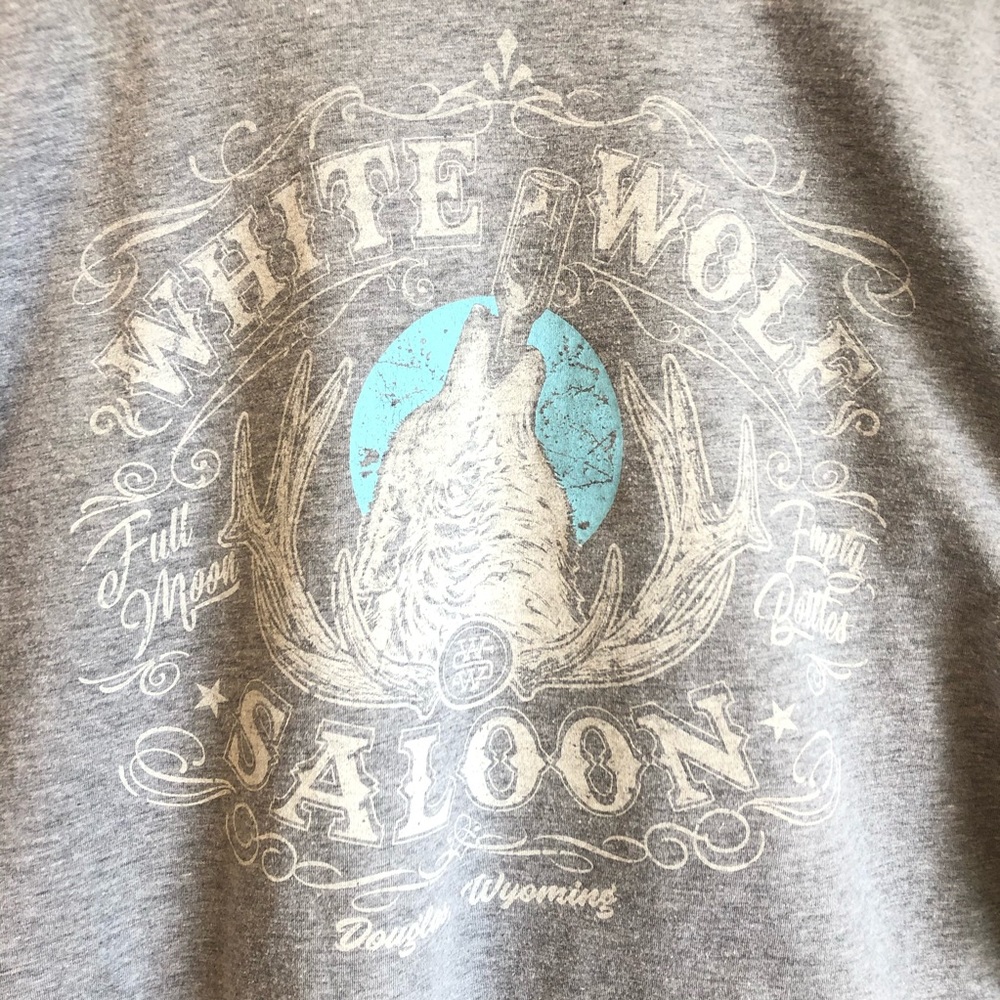 White Wolf Saloon Wyoming Dive Bar Club Tee